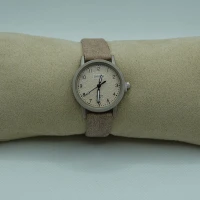 OROLOGIO CON CINGHIA IN CUOIO MARRONE CHIARO