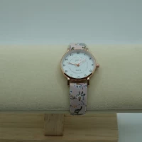 OROLOGIO CON CINGHIA ROSA CON FIORI