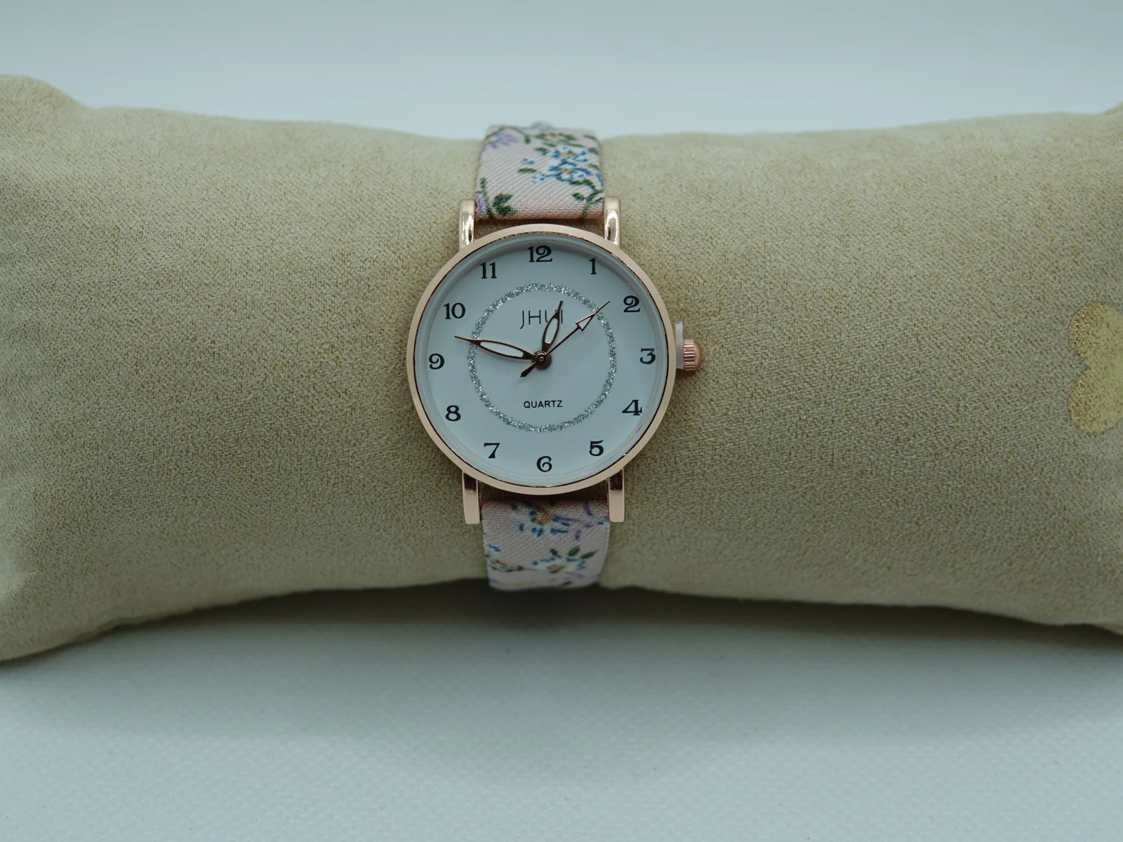 OROLOGIO CON CINGHIA ROSA CON FIORI