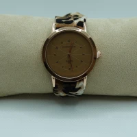 OROLOGIO CON CINGHIA IN TESSUTO LEOPARDATO