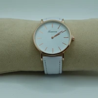 OROLOGIO CON CINGHIA BIANCA E QUADRANTE BIANCO