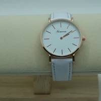 OROLOGIO CON CINGHIA BIANCA E QUADRANTE BIANCO