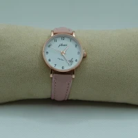 OROLOGIO CON CINGHIA ROSA E QUADRANTE BIANCO